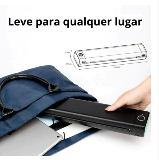BluPrinter™ - Impressora Térmica Portátil + (Refil de Papel e Brinde Surpresa)