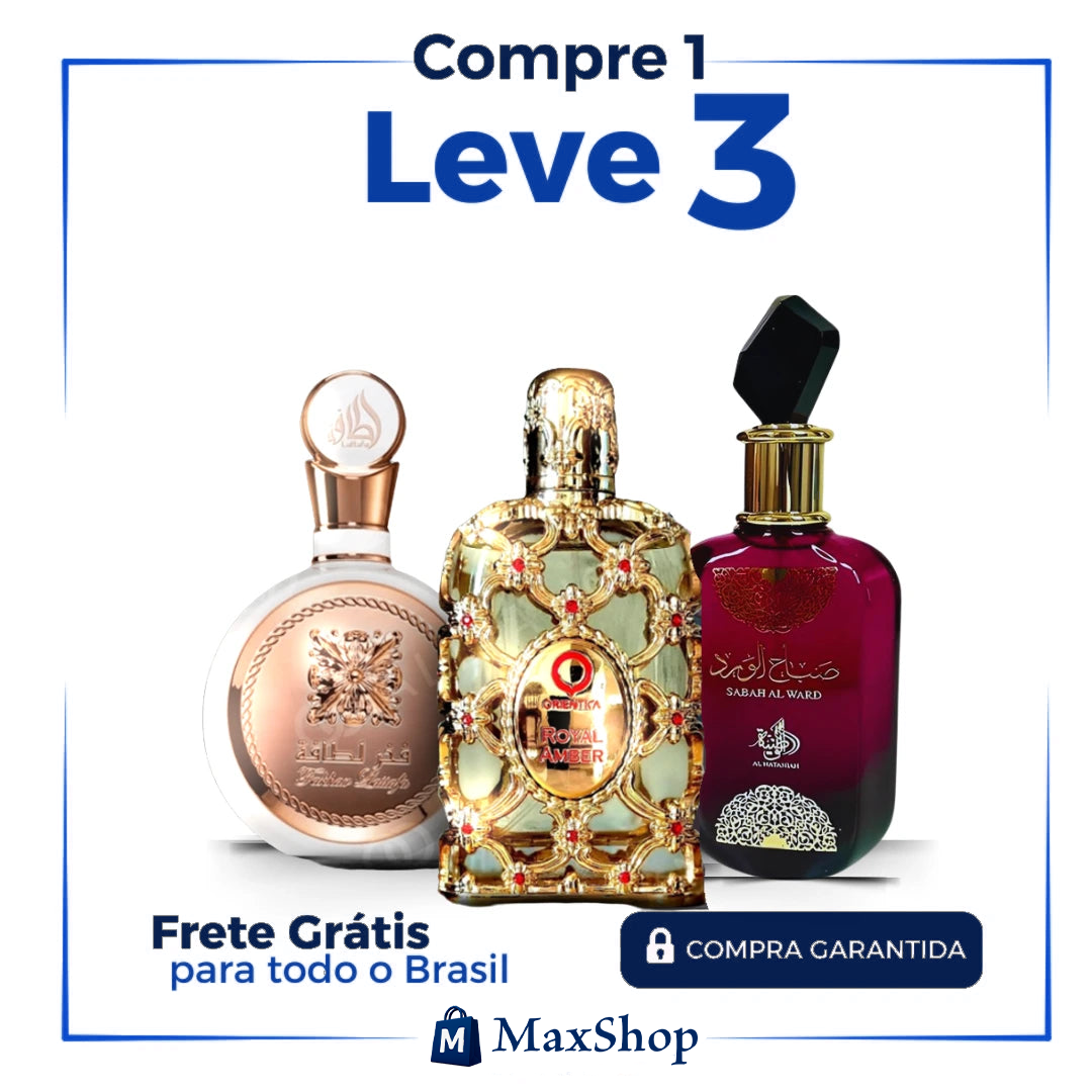 PROMOÇÃO COMPRE 1 LEVE 3 - Sabah Al Ward, Fakhar e Royal Amber - Queima de Estoque🔥 - 100ml Cada