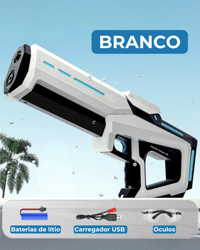 Brinquedo Pistola D'água Elétrica 1000ml Alta Pressão Branco