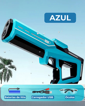 Brinquedo Pistola D'água Elétrica 1000ml Alta Pressão Branco