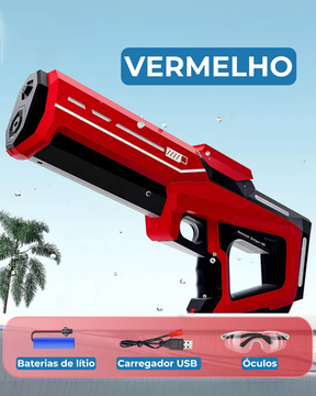 Brinquedo Pistola D'água Elétrica 1000ml Alta Pressão Branco