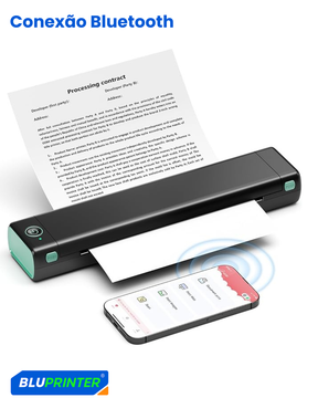BluPrinter™ - Impressora Térmica Portátil + (Refil de Papel e Brinde Surpresa)